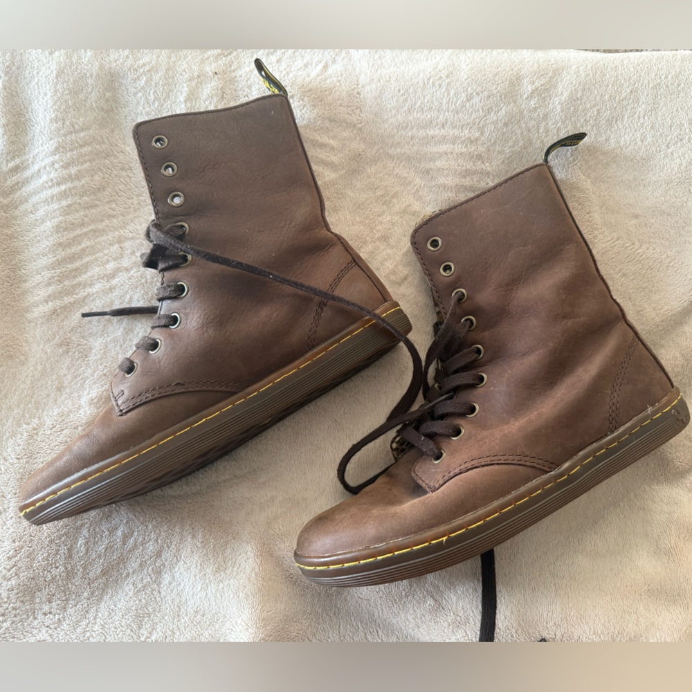 Dr. Martens Stratford Brown Leather Boots